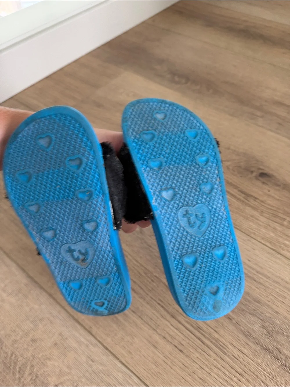 Ty Blue Panda Slide Sandals kids 1-3 size